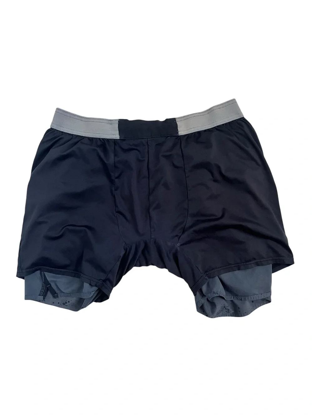 Vuori Trail Short Men’s XL 6” Stretch Lined Black Grey Running Performance V341
